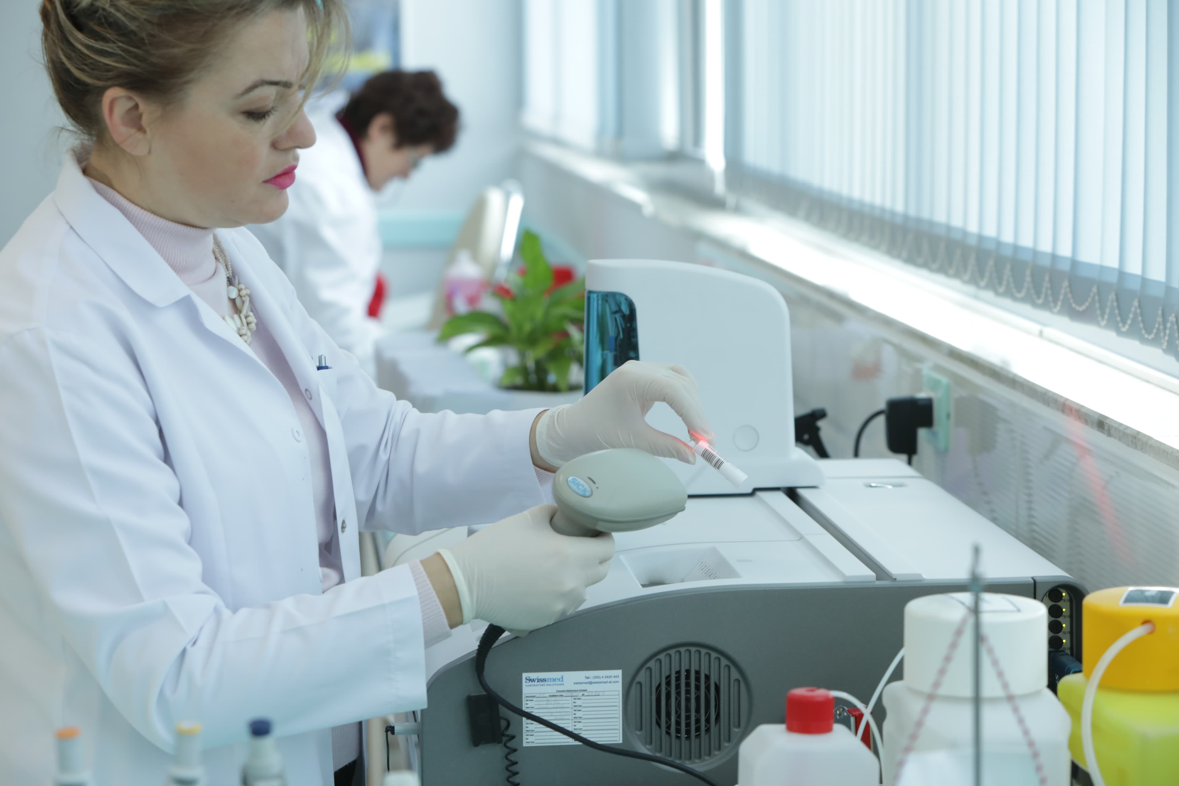 Modern laboratory environment with diagnostic equipment